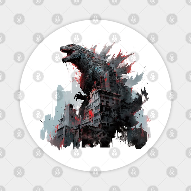 godzilla Magnet by skatermoment